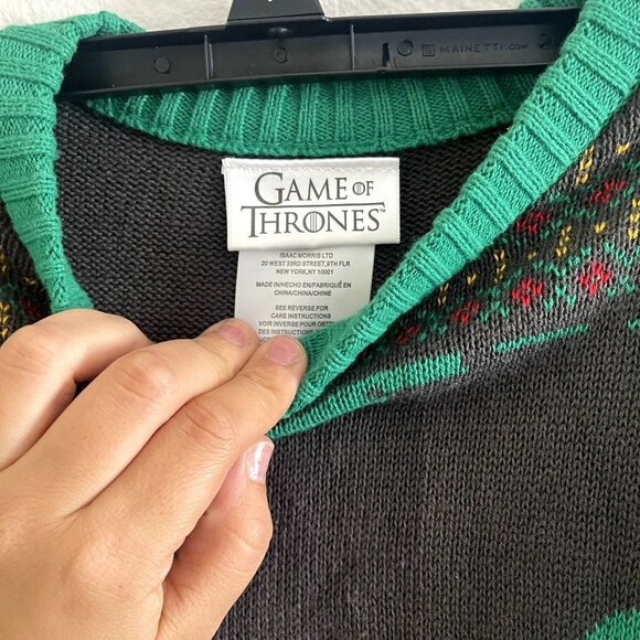 Game of Thrones Mens Gray Tis The Last Season Christmas Holiday Sweater Small - Picture 4 of 5
